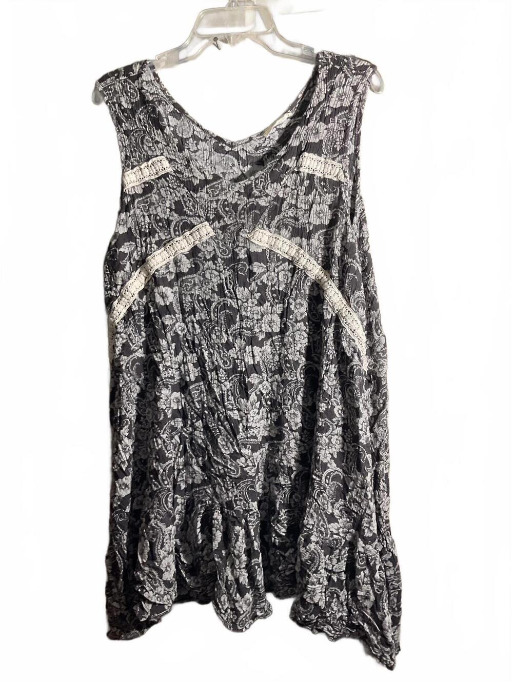 Floral Knee Length Dress with Lace by Jade & Jane  Boho Romantic 2XL